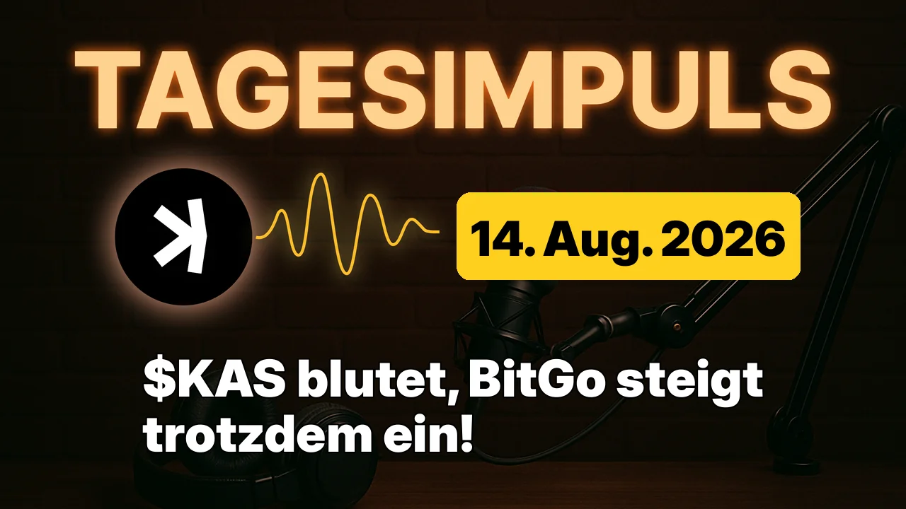 $KAS blutet, BitGo steigt trotzdem ein!