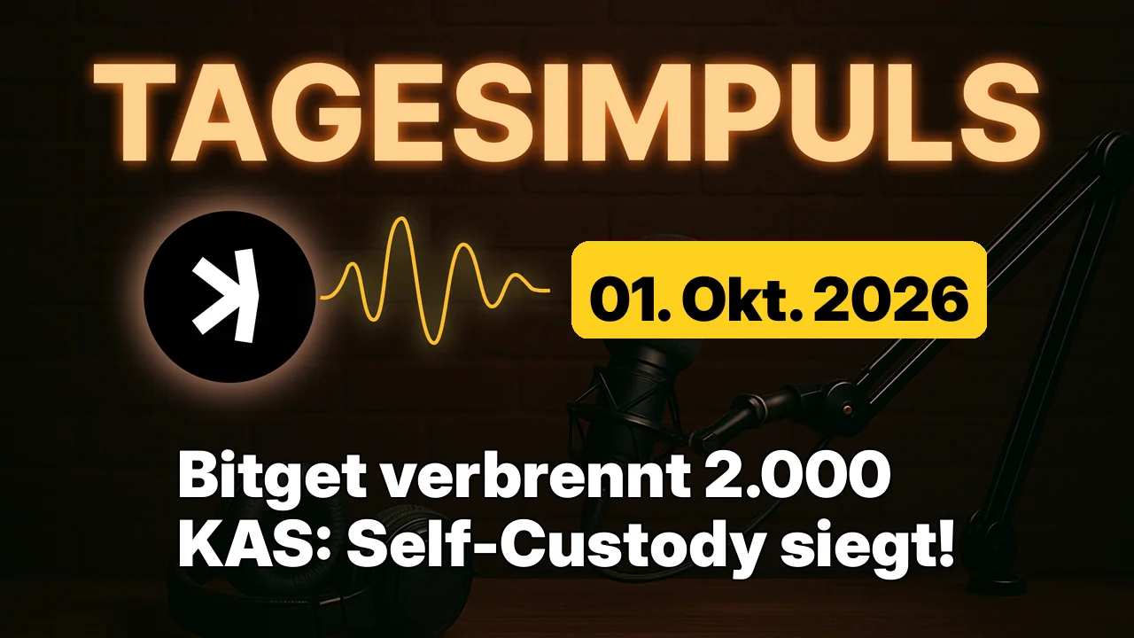 Bitget verbrennt 2.000 KAS: Self-Custody siegt!