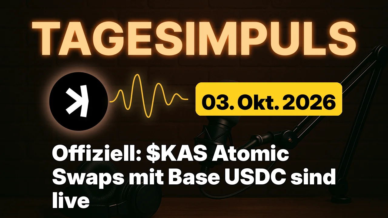 Offiziell: $KAS Atomic Swaps mit Base USDC sind live