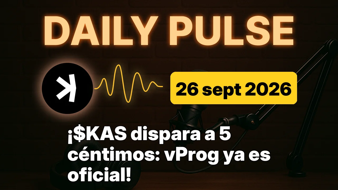 ¡$KAS dispara a 5 céntimos: vProg ya es oficial!