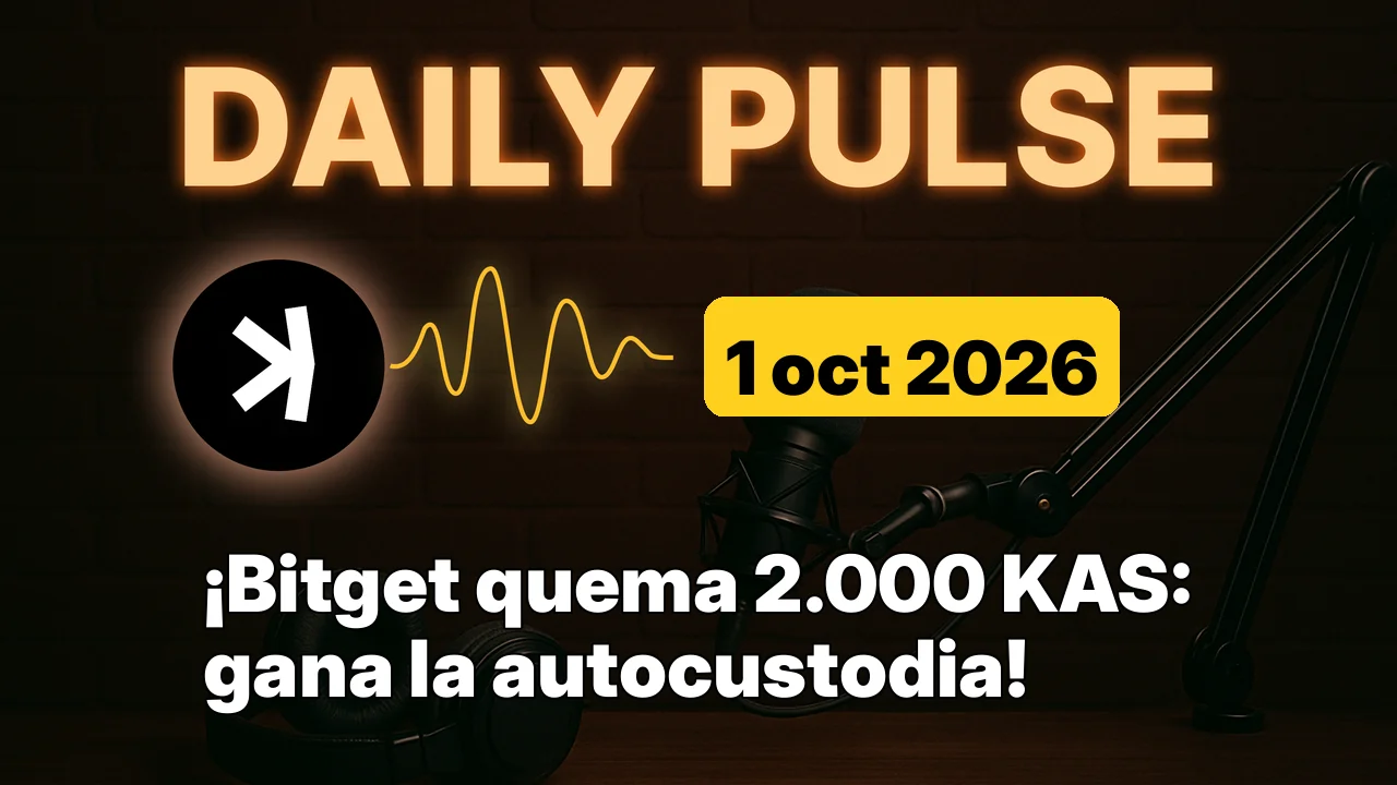 ¡Bitget quema 2.000 KAS: gana la autocustodia!